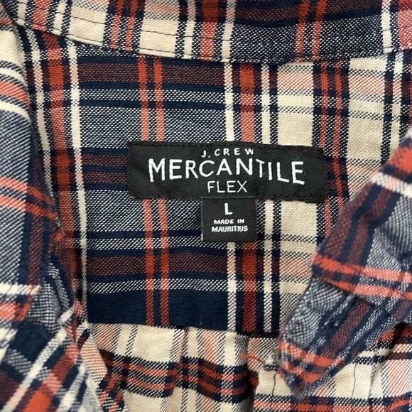 J.Crew Shirt Mens Large Plaid Mercantile Flex Button Down Pocket Western - Picture 2 of 11